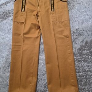 Men's Brown Pants with Black Trim
